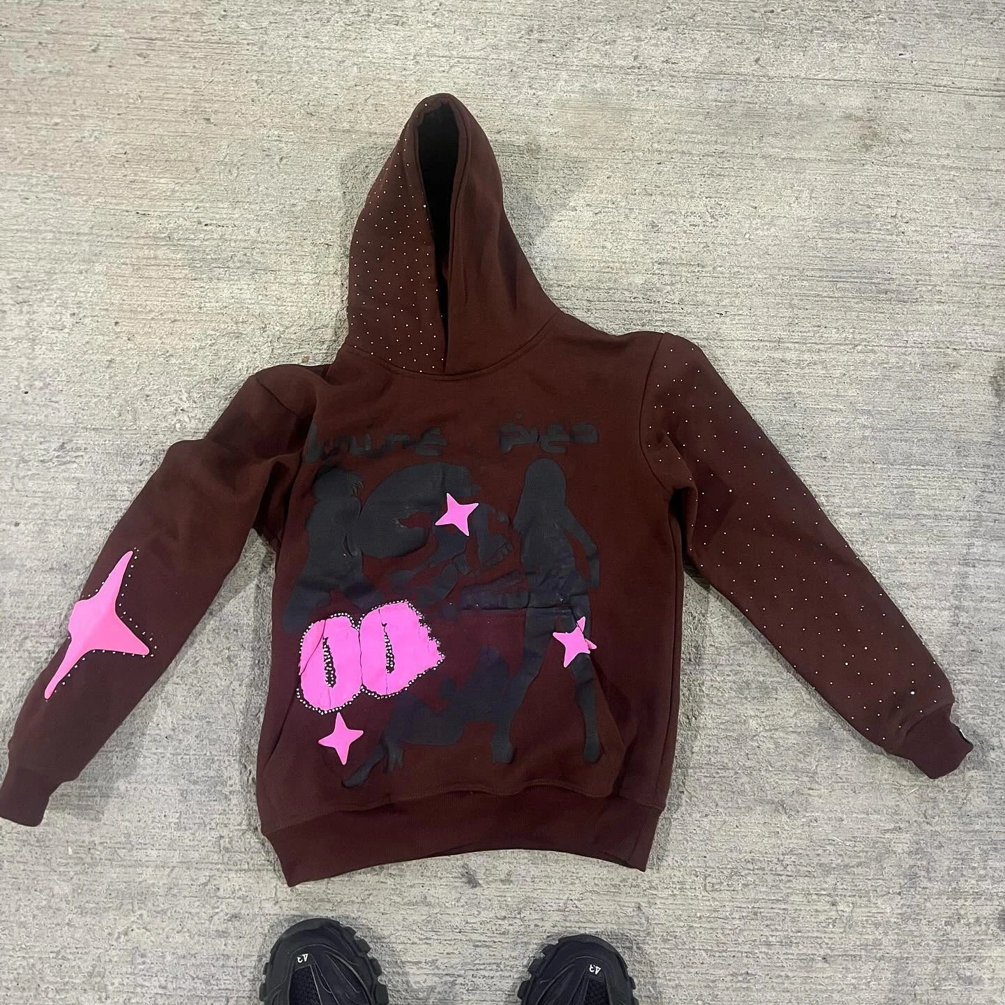 OEM Manufacturer's Custom Unisex 100% Cotton Streetwear Hoodie Heavyweight 400gsm Oversized Distressed Design Puff Printing Men