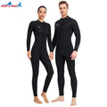 DIVE&SAIL Scuba Diving Wear Men Women One Piece Neoprene Diving Suit 3mm Long Sleeve Front Zip Wetsuit for Snorkeling Surfing