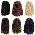 8inch Spring Twist Crochet Hair  for Butterfly Locs Soft Locs Bomb Twist Short Fluffy Crochet Braids Hair