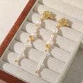 Shescity Trendy Elegant Style Freshwater Pearl Special Shape Gold Plated Drop Earrings Jewelry Women Drop Earrings for Gifts