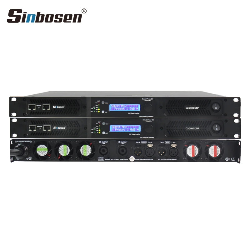 D2-3500 Dsp Digital Class D 1U Dj Bass Dsp Multi-Functional Software Control Professional Amplified Sound Club Amplifier