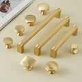 Elegant Brush Gold Solid Brass Handle Durable & Stylish Hardware with Premium Quality for Kitchen Cabinets & Furniture Drawers