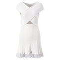 2025 Stylish Mermaid Mini Dress for Women Quality Designed Solid Knits Lace Patchwork Hollow Summer Outwear Casual Natural