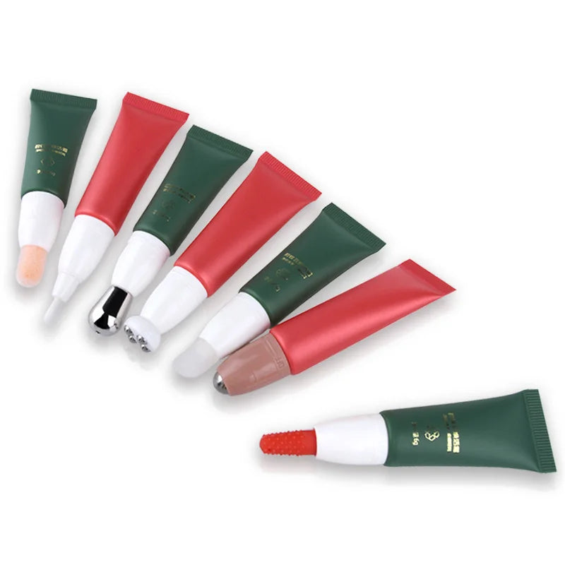 Custom Brand Label Logo Design Cosmetic Squeeze Tube with Massage Applicator for Eye Cream Serum Gel Lotion Lip Gloss Packaging