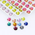 Dongzhou Crystals Rivoli Shaped Flatback Sew on Rhinestones Wholesale Non Hotfix Crystal Beads Garment Shoes Sewing Accessories