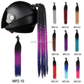 AliLeader Motorcycle Personality Fashion Decoration Helmet Dirty Braid Wig Ponytail
