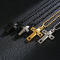 KALEN Sensory Hollow Double Beautiful Stainless Steel Cross Pendant