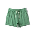 Custom Embroidery Logo 100% Cotton Fleece Casual Home Short Shorts for Men Mid Waist Elastic Closure Board Shorts Plain Dyed