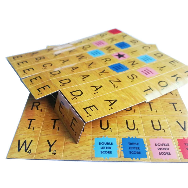Custom Word S Crabble Game Square Shape 2x2cm Fridge Magnet Paper Educational Children's Art Deco Medium Reusable Lightweight