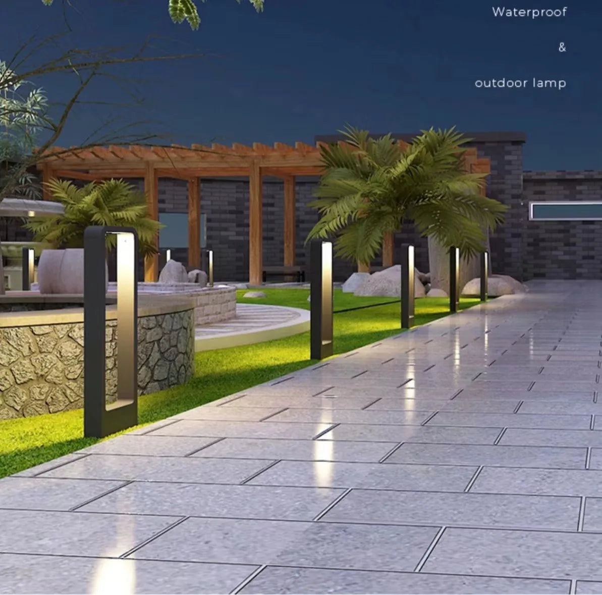 China Modern Decorative Lawn Yard Bollard Waterproof IP65 220v 110v  Outdoor Led Garden Light