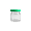 Empty Small 50ml Round Clear Glass Honey Jar Mini Food Storage Container with 48mm Metal Lid Wholesale