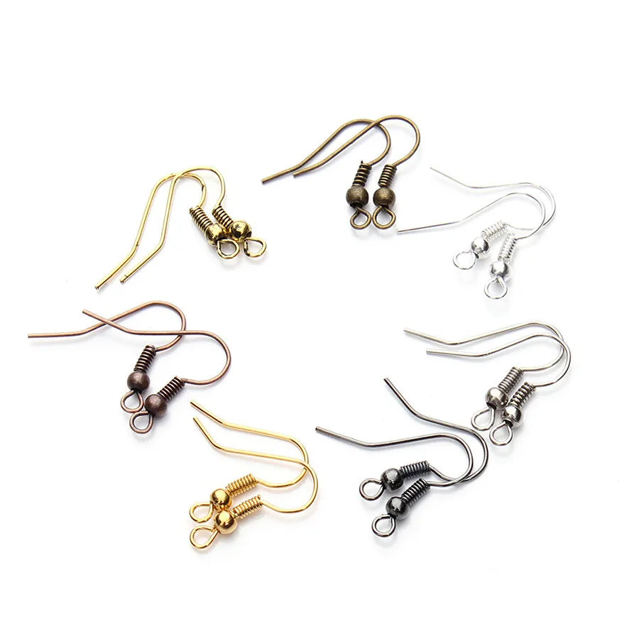 Customized 17x20mm Stainless Steel Hypoallergenic Hooks Clasp Wire Jewelry Making Accessories 17x20mm 50pcs Nat Earrings