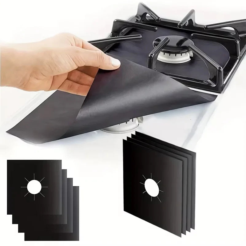 High Temperature Resistant Henglizi Gas Stove Pad Oil-Proof Stain-Proof Bamboo Charcoal Kitchen Utensils Accessories BBQ