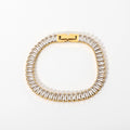 J&D Instagram Hot 18K Gold Plated Stainless Steel Jewelry Tennis Bracelets Shiny Cubic Zirconia Bracelet