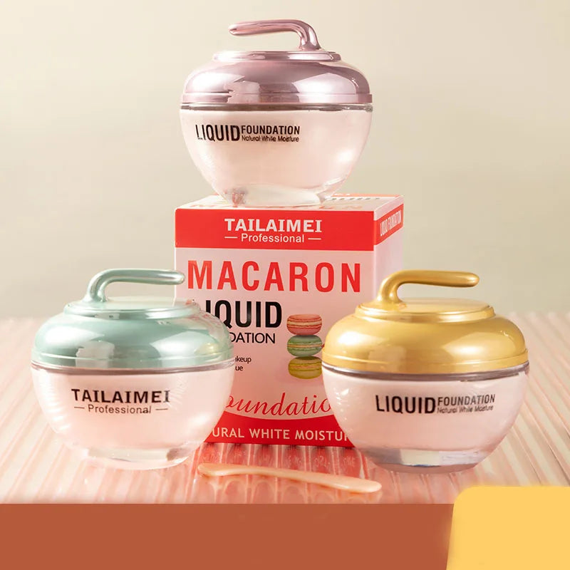 Telamy TLM Foundation Liquid Thin Moisture Concealer Lasting Oil Control Sweat Prevention and Non-fading Foundation Liquid