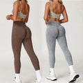 Seamless Sand Washed Yoga Pants with High Waist and Hip Lifting Tight Fitting Pants for Running and Fitness Yoga Pants for Wom