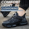 CEATSAFETV  Smash and Puncture Proof Steel Toe Work Shoes With Rotate Button Men's Safety Shoes