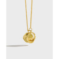 Fine Jewelry Geometric Irregular Circle Necklace Women Minimalist Fine Jewelry 18k Gold 925 Sterling Silver Dainty Necklace
