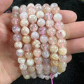Natural Crystal Cherry Blossom Agate Bracelet High Quality  Flower Agate Bracelet for Healing