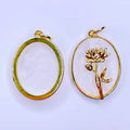 Dainty 18K Gold Plated Fritillaria Floral Charms Birth Flower Pendant for Necklace Month Stamped