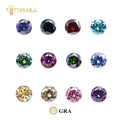 Moissanite 1 Carat Gra Certificate Loose Moissanite Diamonds VVS Clarity Round Colorful Moissanite Stones