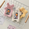 3 Inch Cute Plush Bunny Rabbit Cat Idol Kpop Photocard Keychain Holder ID Card Badge Holder Plush Card Holders Kpop Photocards