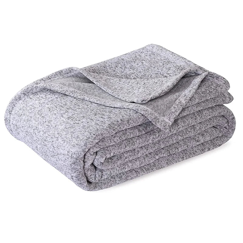 Qualisub 50x60inch Grey Blanket Polyester Fleece Blankets Sublimation Jersey Sweater Fleece Blanket Blanks for Custom Printing