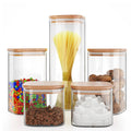 Bamboo Storage Containers Glass Food Storage Containers With Bamboo Lids Box Storage Canister