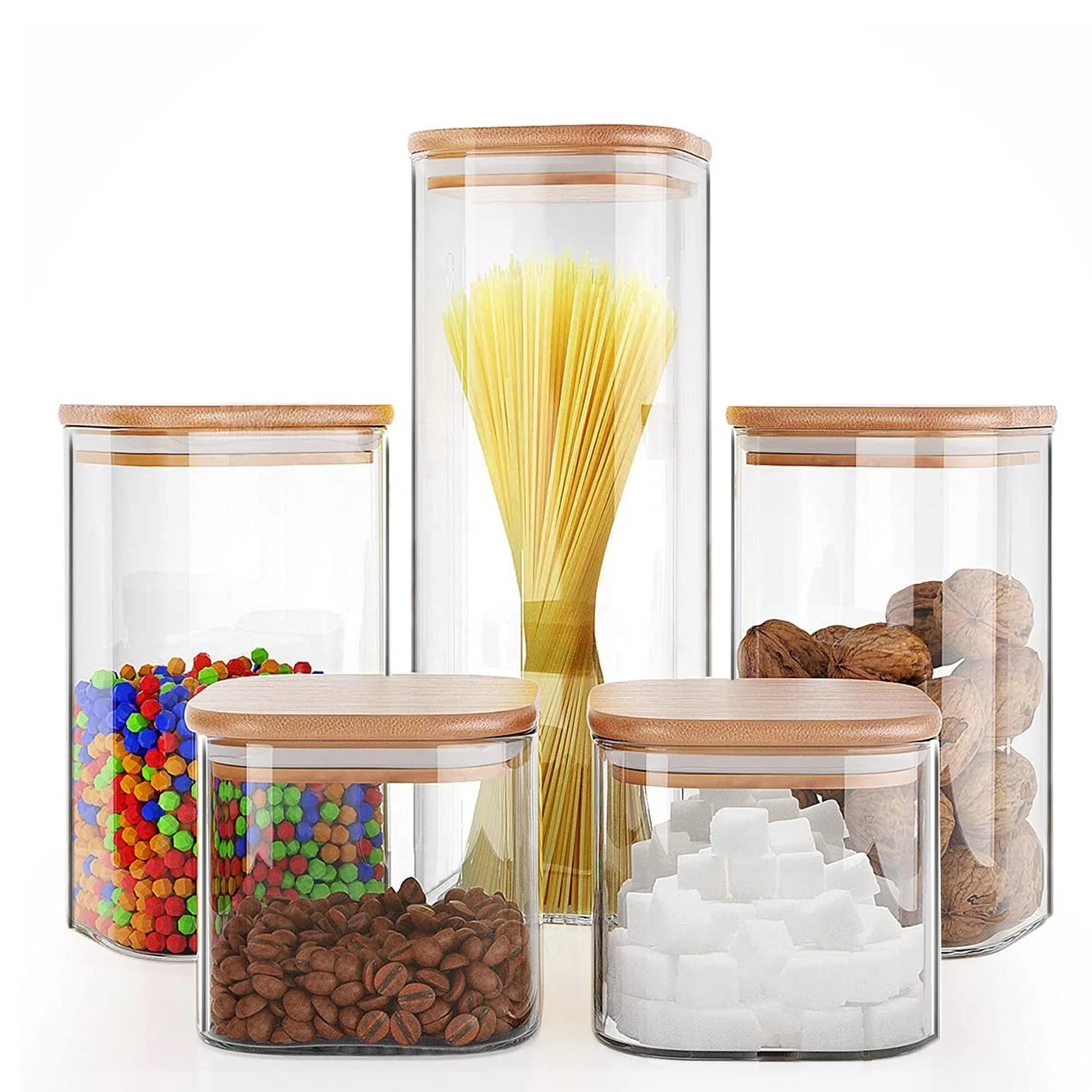 Bamboo Storage Containers Glass Food Storage Containers With Bamboo Lids Box Storage Canister