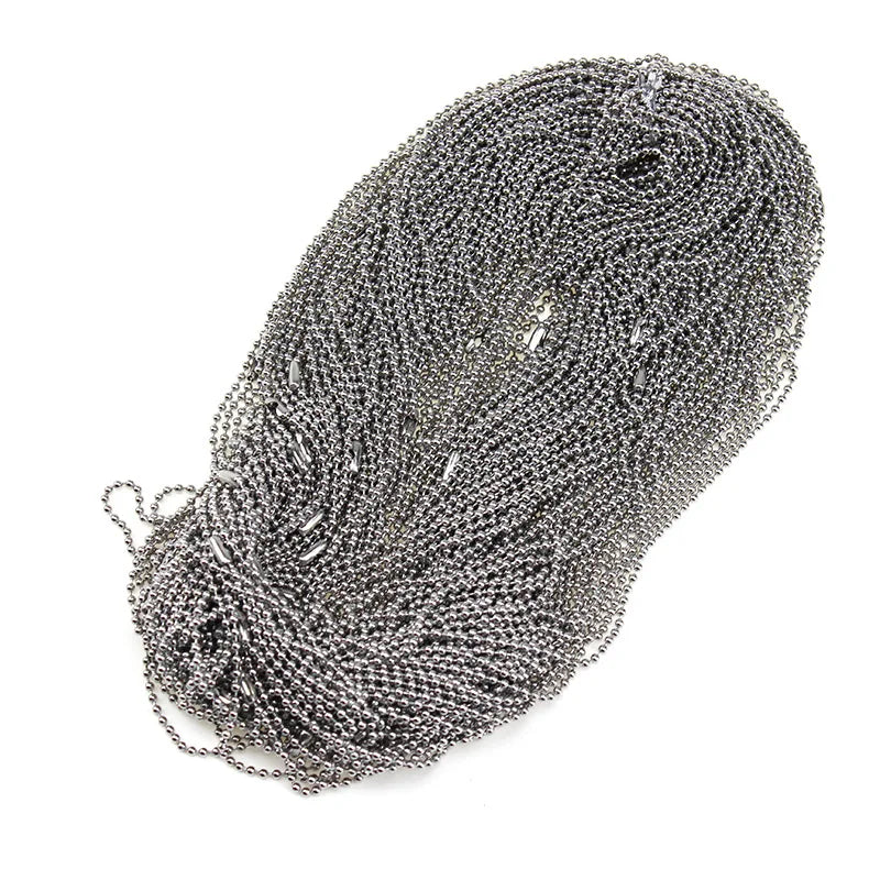 316 Stainless Steel 2.4mm Round Bead Chain Necklace