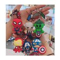 New Pvc Cartoon Keychain Iron Man Captain America Figure Creative Car Buckle Backpack Pendant Gift Wholesale