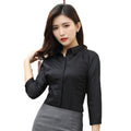 Professional Shirt Women's Three-quarter Sleeve Slim Gray Shirt Summer Business Formal Interview Ladies Temperament Work Clothes
