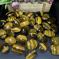 Wholesale Natural Yellow Tiger Eye Stone Polished Crystal Palm Stone Feng Shui Mascot Healing Chakra Home Decor Gift