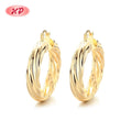 Earrings Women Luxury Trendy Women'S Jewelry Gift Wholesale Fashion Twisted Piece Oil Drop Copper Alloy Earrings