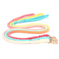 Adjustable Nylon Dog Leash Collar Set Quick Release Braided Paracord Cute Solid Pattern with Reflective Feature Cotton Hemp Rope