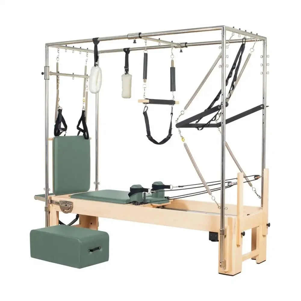 Bed Combo cadillac Reformer Machine Wood Elevated Bed Pilates cadillac Reformer