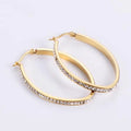 European Fashion Earring Crescent Smooth Earrings Stainless Steel Female Jewelry