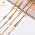 Fashion Stainless Steel Gold Bowknot Wheat Ear Bracelet and Necklace Nigeria Jewelry Sets Jewellery for Women