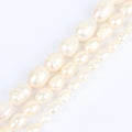 Wholesale Natural 4.5-5mm/5.5-6mm/7-8mm Oval Shape Freshwater White Pearl Beads for DIY Bracelet Necklace