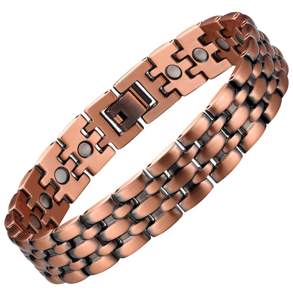 BioMagnetic Jewelry  Luxury 13/15mm Width Mens Magnetic Copper Bracelets for Arthritis Bracelet for Sale