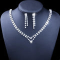 Hot Selling Fashion Double Necklace Set Necklace Earrings Women's Wedding Accessories Wholesale