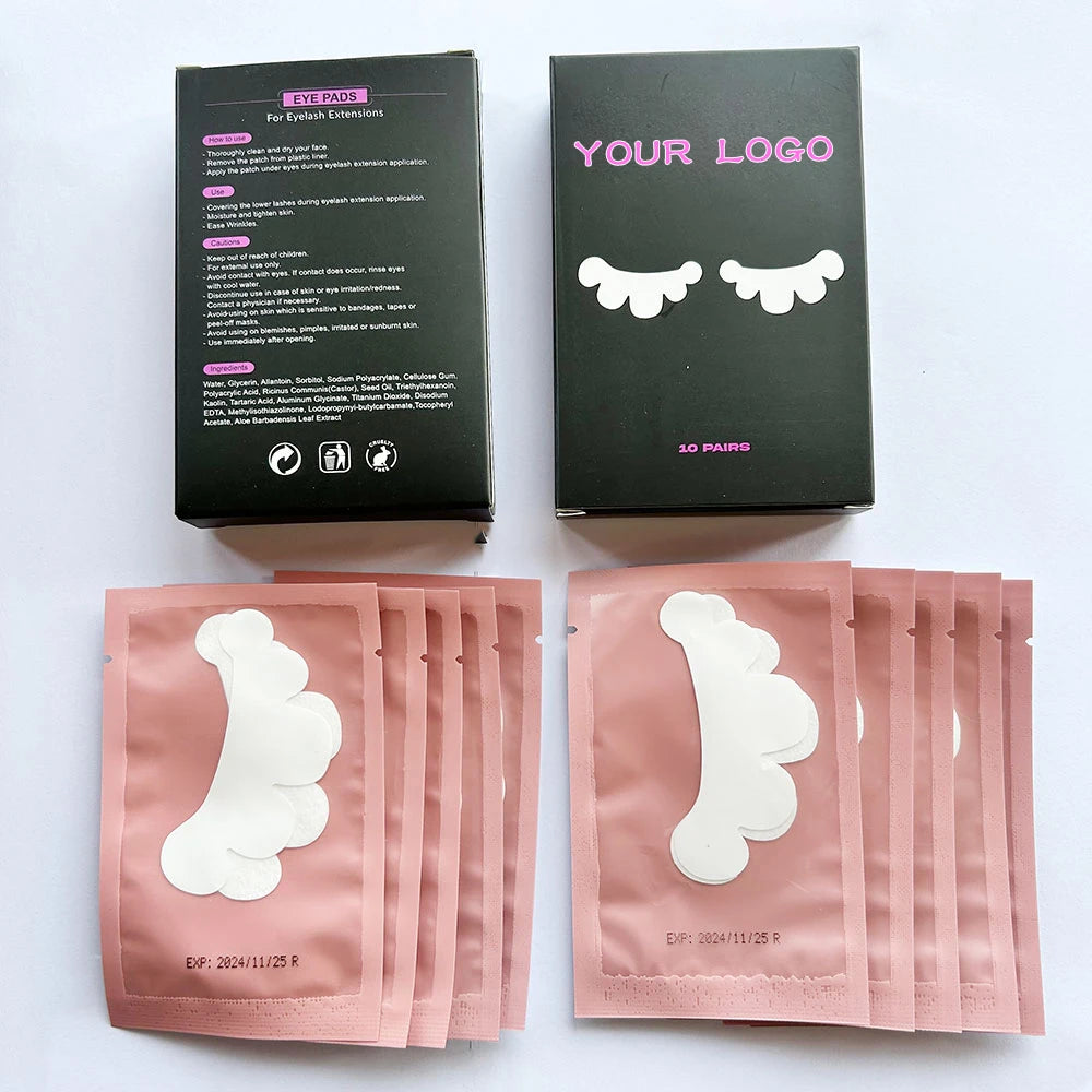 50Pairs Grafting Eyelash Under Eye Pads Eyelashes Extension Cloud Shaped Eyelash Stickers Hydrogel Patches Under Eye Pads Tools