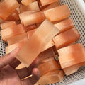 Natural Orange Selenite Stick Healing Raw Selenite Wand Healing Crystal Stick for Decoration