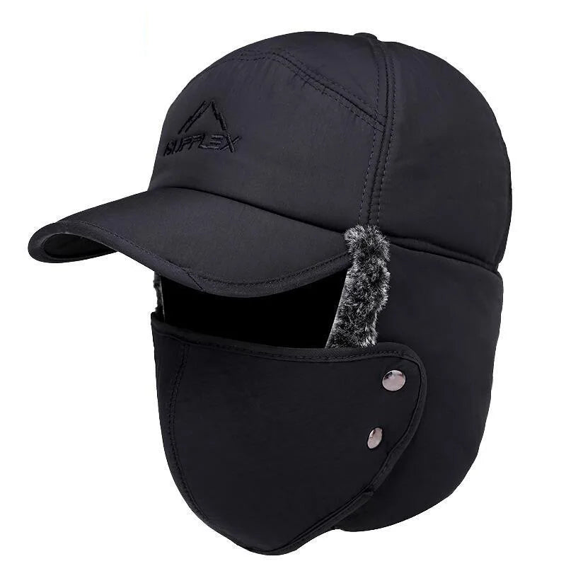 Winter Fur Warm Windproof Russian Hat Men Women Lei Feng Cap Bomber Ear Flap Cap Ski Trooper Trapper Cold Anti-snow Aviator Cap