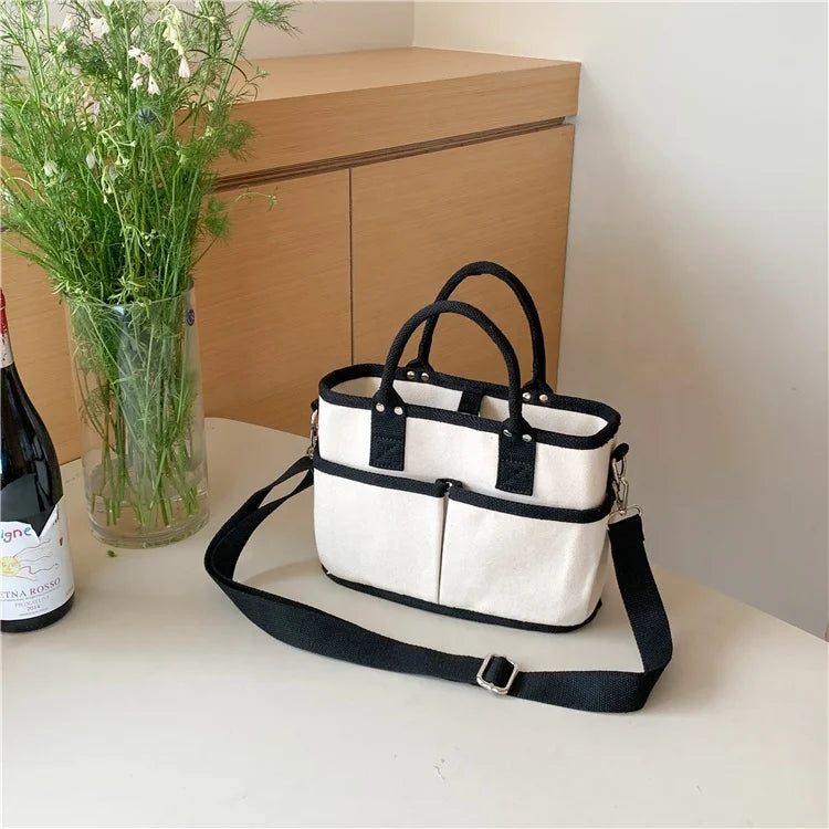 Shoulder Bags Ladies Large Capacity Women'S Messenger Bags Square Crossbody Canvas Tote Bag