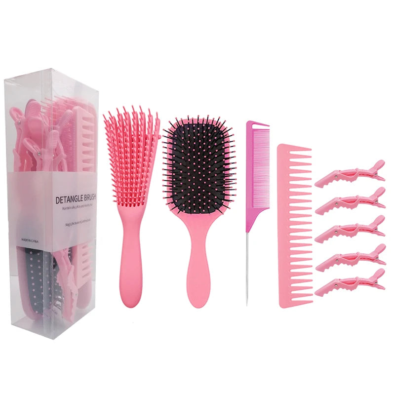 ECO Friendly Hair Styling Tools Denman Barber Supplies Wave Brush Plastic Tangle Hair Comb Sets