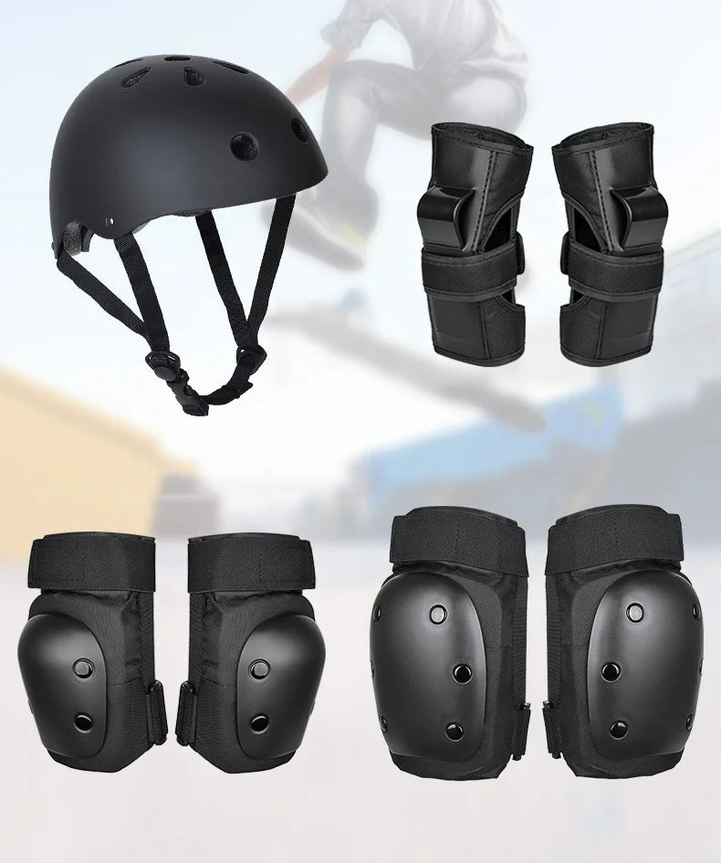 CE Certification Hot Selling Kids Adult Protective Gear Set  Bike Skate Skateboard Helmet Knee and Elbow Wrist Pads