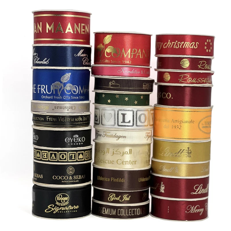 Personalized Ribbon Printed Character Satin 2 Inch Hot Stamping Ribbon With Logo