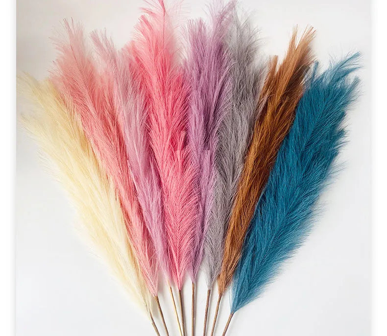 AF1018 Wholesale Home Wedding Hotel Shop Decorative Silk Large Reed Branch Artificial Faux Pampas Grass