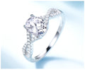 Women's 925 Sterling Silver Eternity Gemstone Ring New Design for Wedding Engagement Party with Diamond Sapphire Inlay Setting